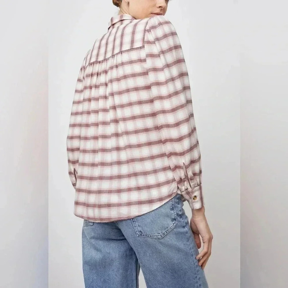 Rails Angelica Shirt Mauve Rose Iron Button Down Long Sleeve Size XS - Picture 5 of 7